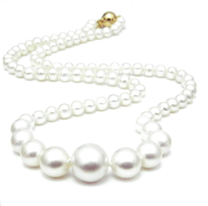 White '3.5 momme' White Pearls Necklace